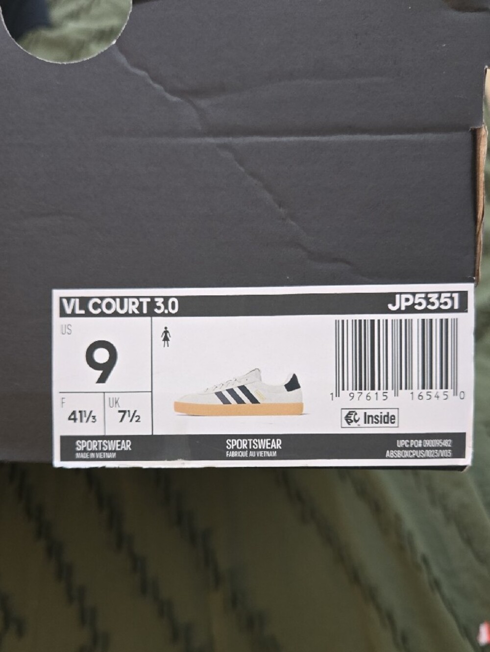 adidas Womens VL Court 3.0 SIZE 9 - Picture 2 of 10